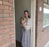 Christiana in haar nieuwe huis