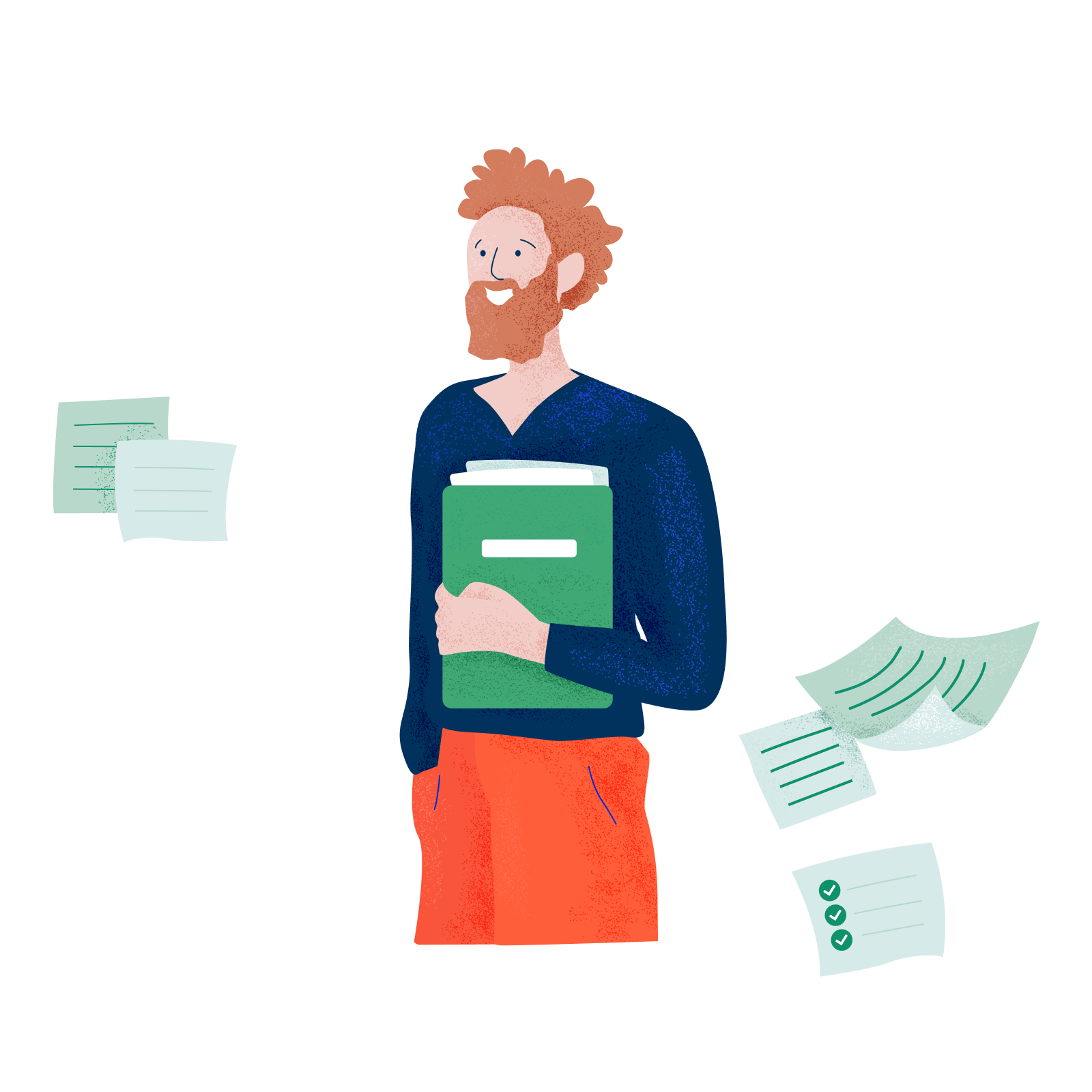 Persoon Met Documenten