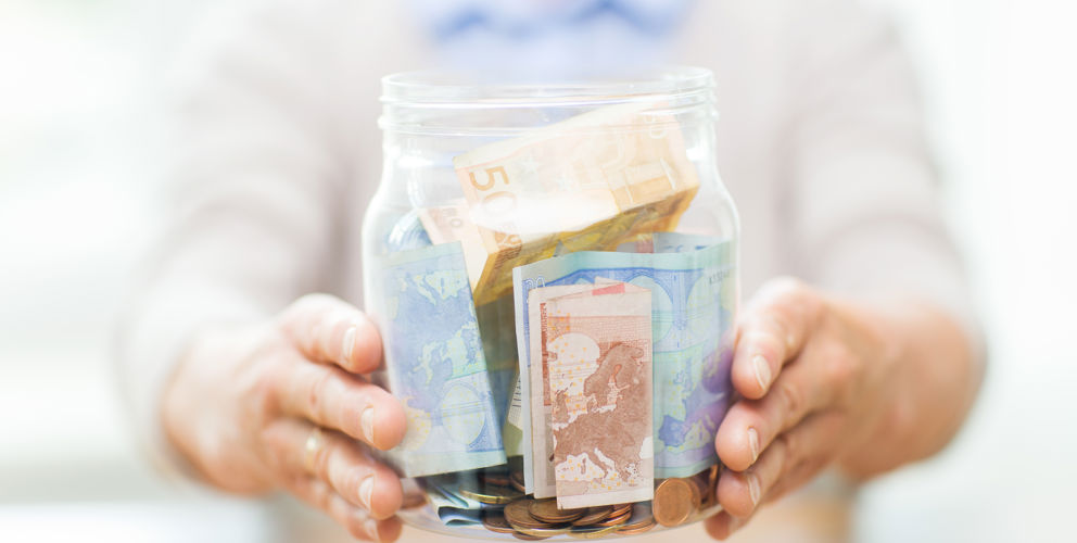 Pot met geld