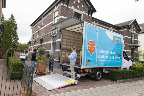 Verhuisbus actie Middelburg/Vlissingen