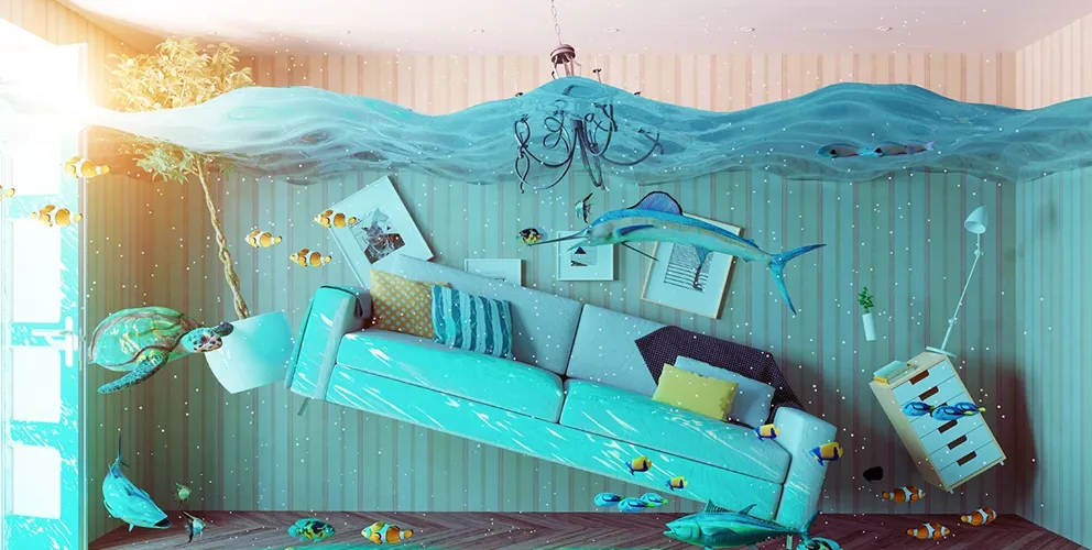 huis onder water
