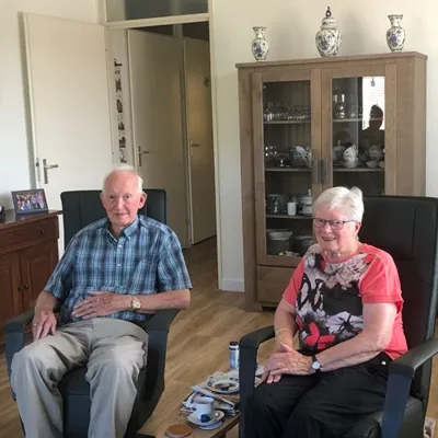 Meneer en Mevrouw Van Hunen in hun nieuwe woning