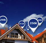 Wat is mijn huis waard? Huizen met prijzen op het dak