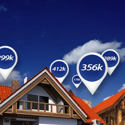 Wat is mijn huis waard? Huizen met prijzen op het dak