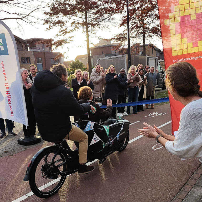 Fiets over de eindstreep