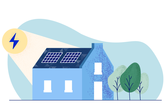 Illustratie Verduurzaming Zonnepanelen